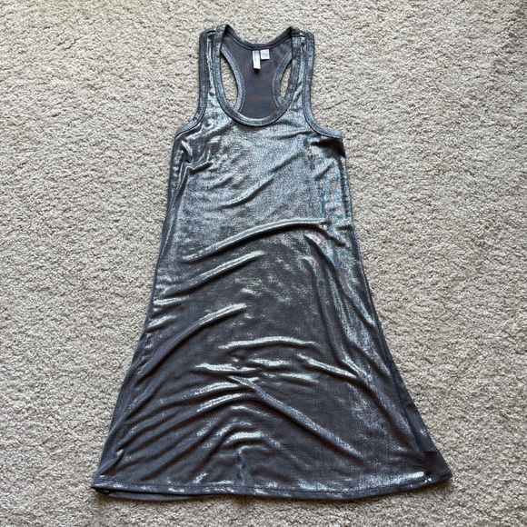 Old Navy Dresses & Skirts - Metallic pewter gray racer back dress Old Navy XS